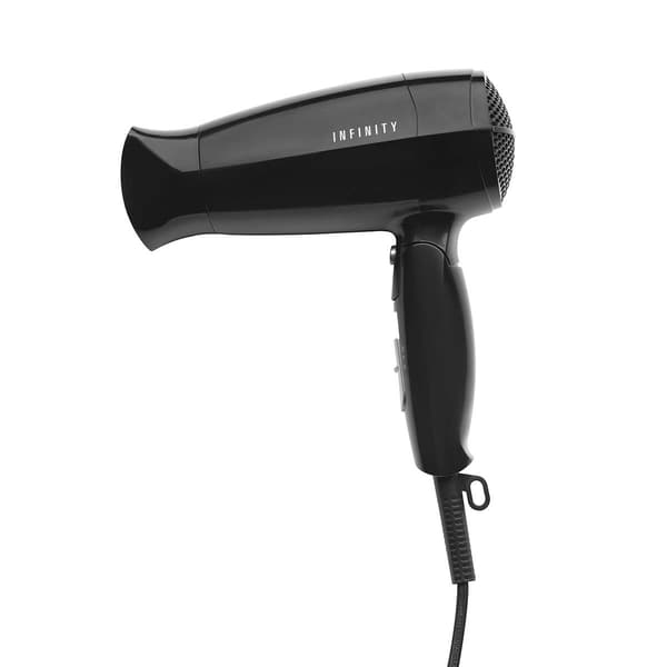 Sammenklappelig hårtørrer, 1600W, Sort, Rejsevenlig