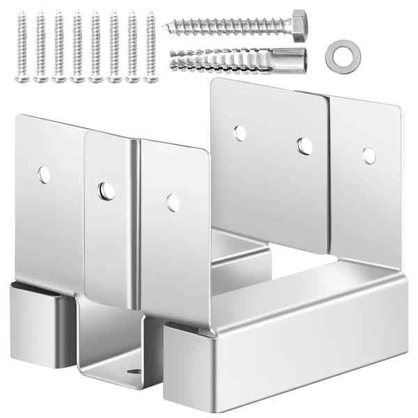 4x4 stolpebaseankre, 10-pak, 2,5 cm afstandsstykke