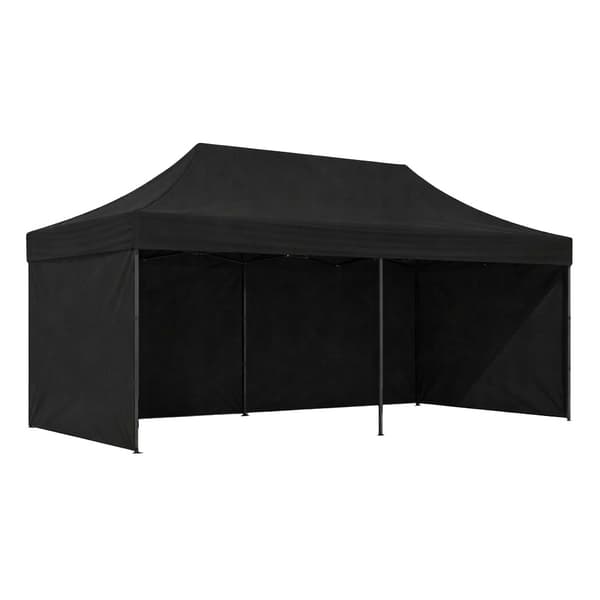 Automatisk 3x6m havepavillontelt til events, sort
