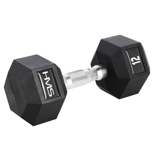 Hex Hantel 12 kg – Gummibelagd, Anti-Roll Design