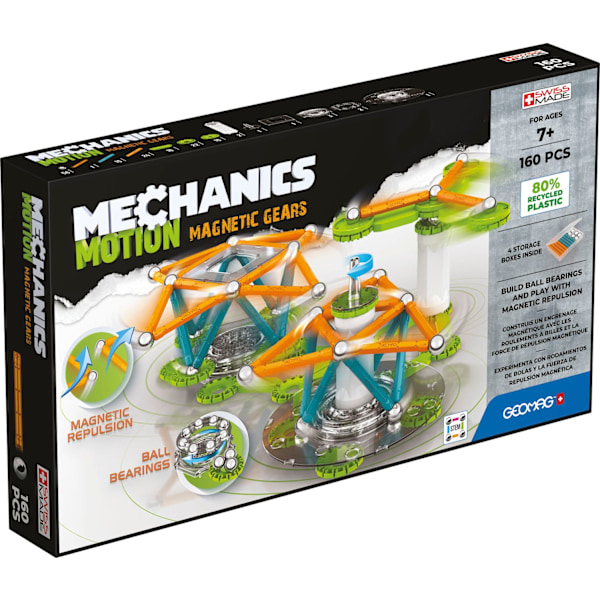 Geomag Mechanics Motion Recycled 3 Magn. Gears 160