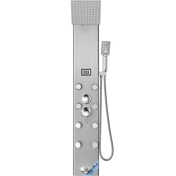 Duschpanelsystem, digital display, 8 strålar, regndusch
