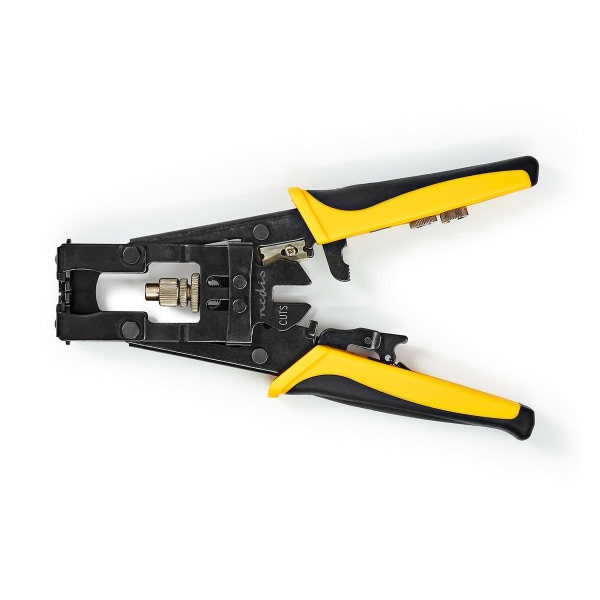 Antennekabelinstallationsværktøj | Crimp tang | Gul / Sort | ABS / Stål