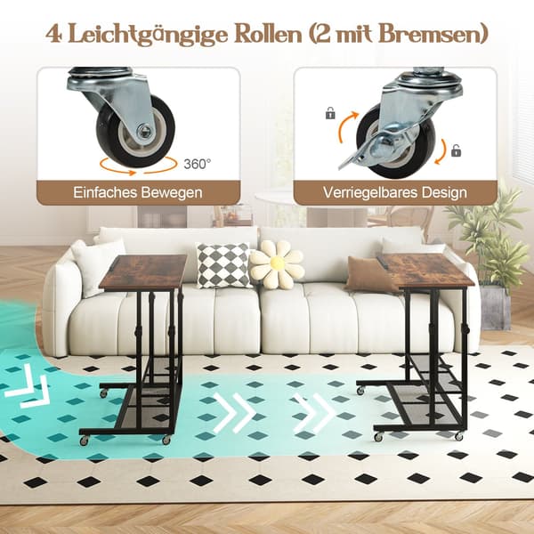 Justerbart rullebord med vippeplade