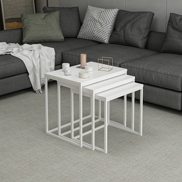 Redebord (3 stk) Evia - Hvid