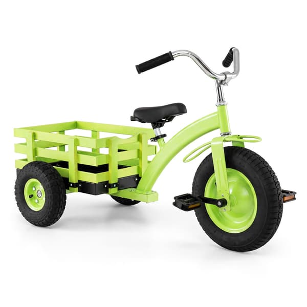 Barntrehjuling med 15" gummidäck, justerbar sadel