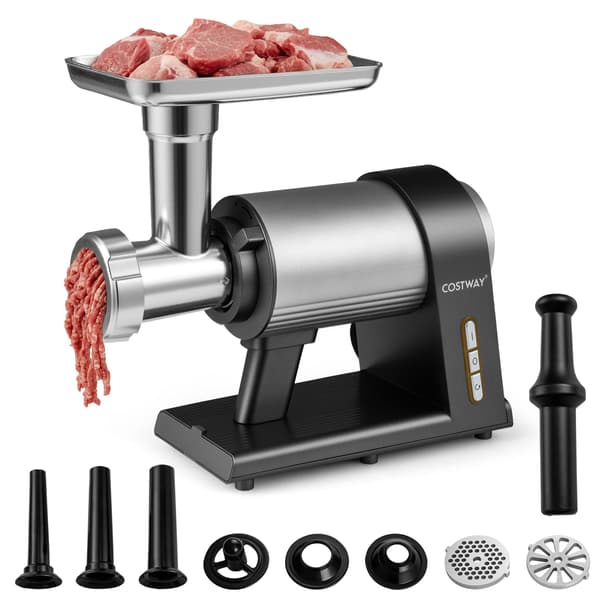 Elektrisk köttkvarn 2000W, 3 korvrör, kebabset