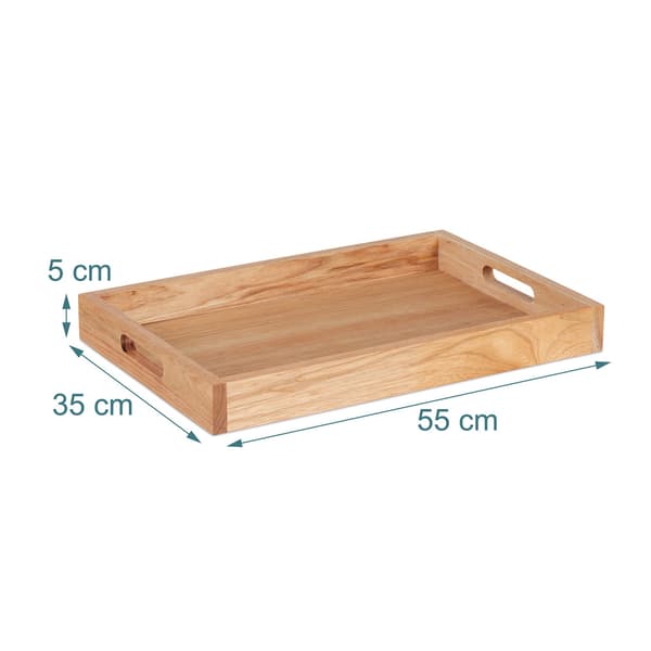Serveringsbricka i valnöt och MDF med handtag