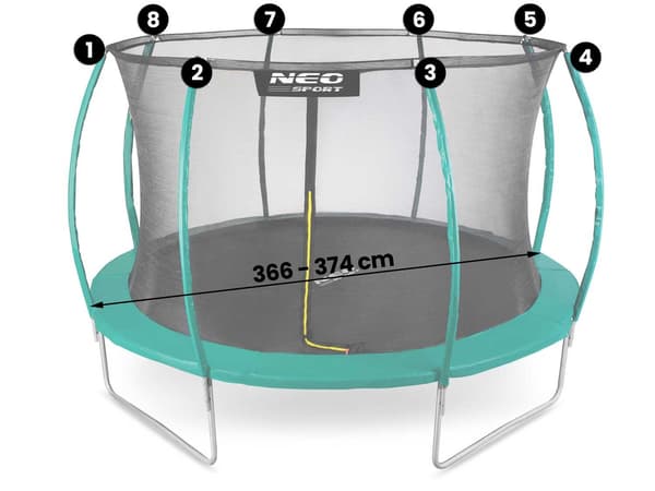 Innernät för 435 cm 14ft Neo-Sport studsmattor