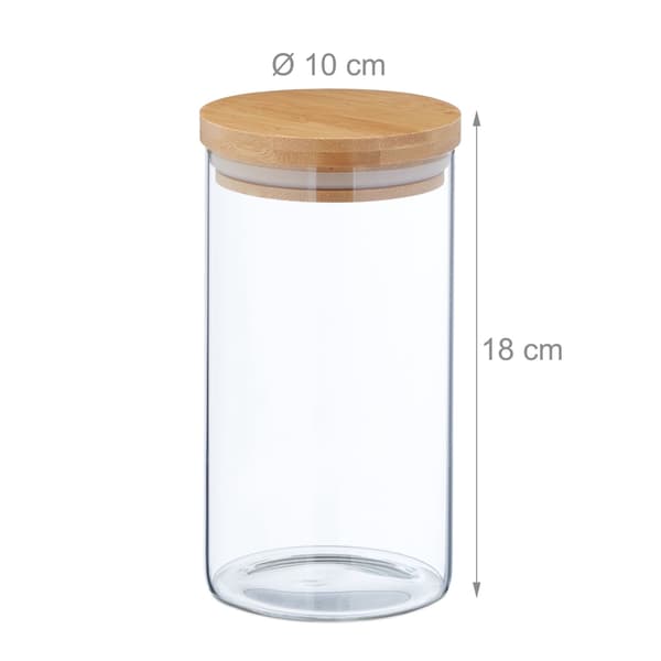 4 stk. Opbevaringsglas 1000 ml