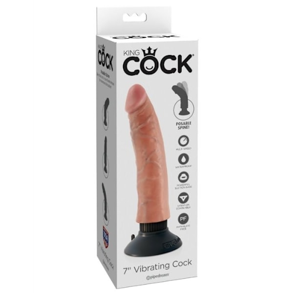 King Cock - 17,78 cm värisevä kukon liha