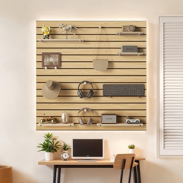 Autotallin slatwall-paneelit, 4x4 jalkaa MDF, 2 kpl
