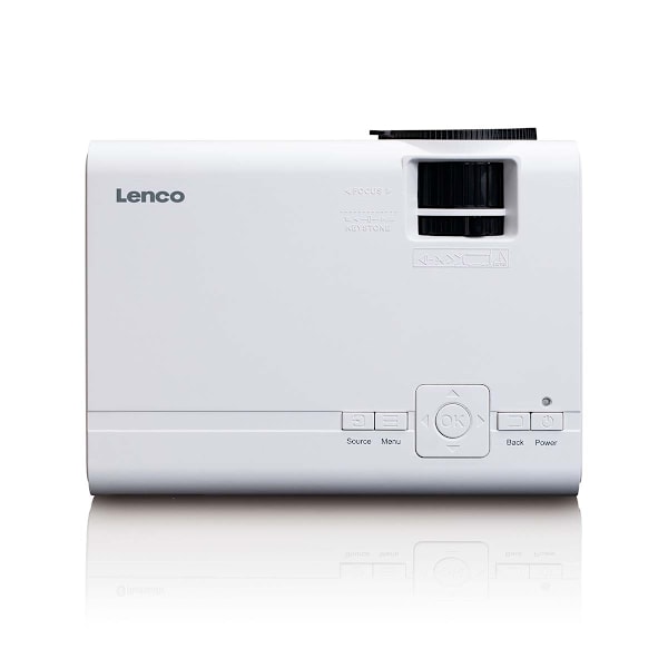 LCD-projektori korkealla resoluutiolla, tukee Full HD 1080P -sisältöä White
