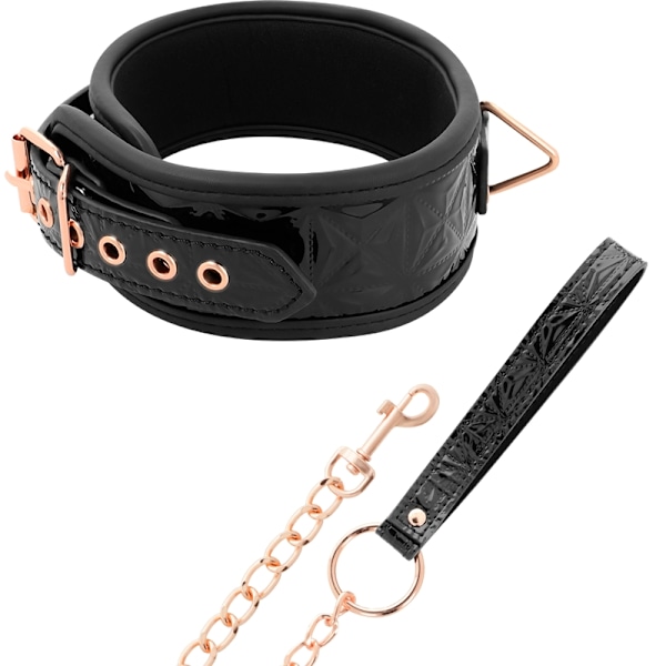 Begme - Black Edition Premium Vegansk läderkrage med neoprenfoder