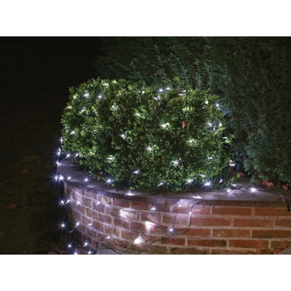 Netlight Led - 2 X 2 M - 144 hvide lamper - Sort ledning - 36 V