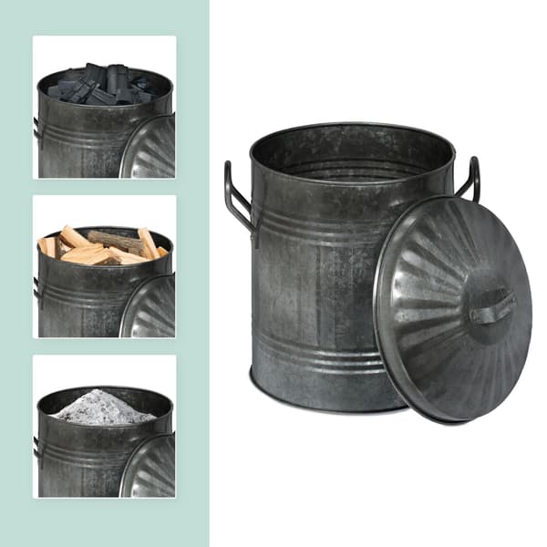 Askfat med lock 10 l