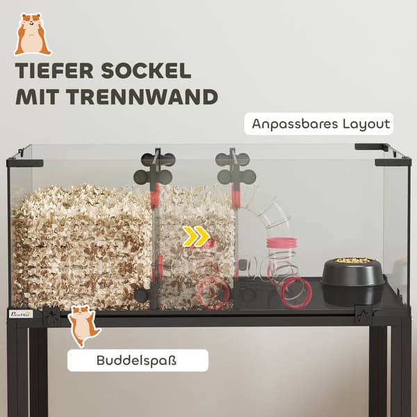 Kolmikerroksinen hamsterinhäkki pyörillä ja lisävarusteilla