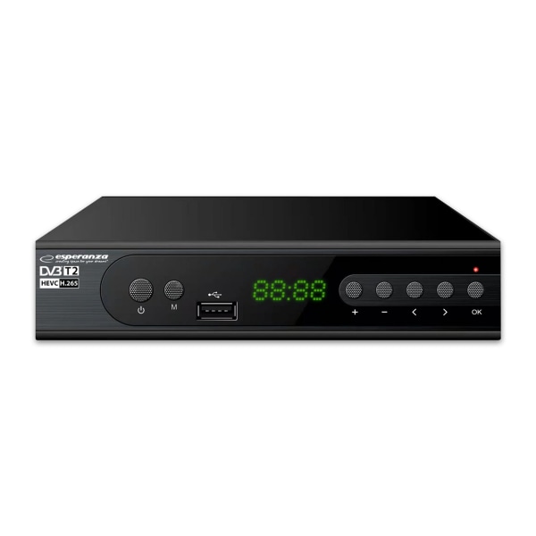 Esperanza Dvb-T2 H.265/Hevc digital marksänd tv-mottagare Ev106R