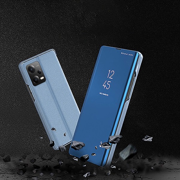 Glossy Flip Fodral för Xiaomi Redmi Note 12 Pro / Poco X5 Pro 5G Clear View Fodral Svart