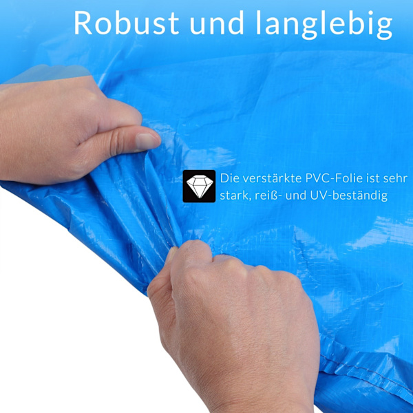 Trampolinöverdrag, blått, 3 meter, UV-resistent, 305 cm diameter