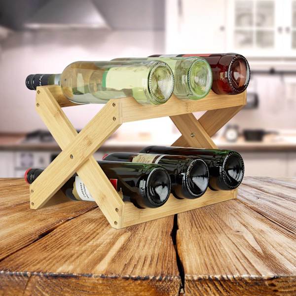 Luonnollinen bambu viiniteline