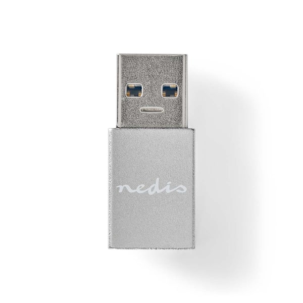 Nedis USB-A–USB-C-sovitin, 5 Gbps - hopea