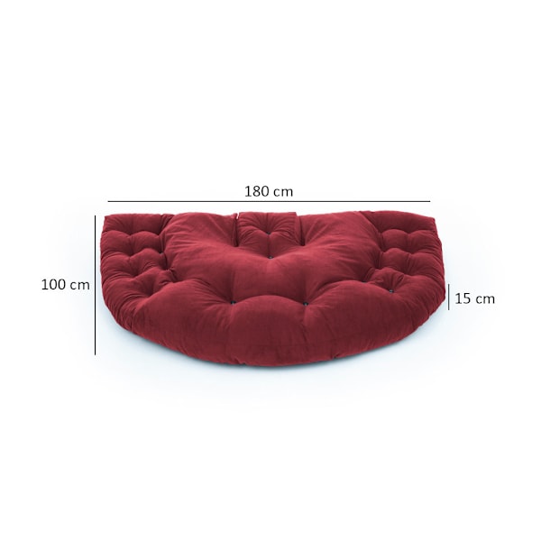 Puff Kiku Large - Claret Red