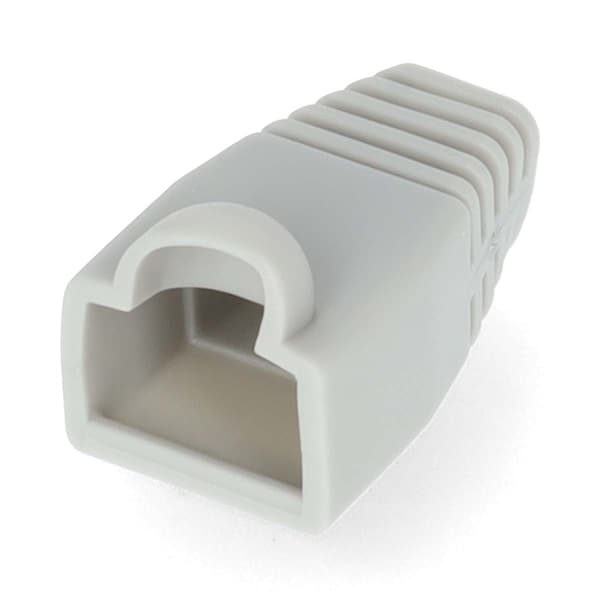 Trækaflastningskappe | RJ45 | PVC | Grå | Box | 10 stk.