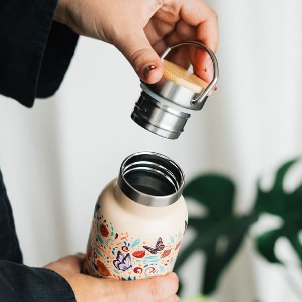 Rustfri stålflaske 500ml - Frida Kahlo Long Lev Life Design
