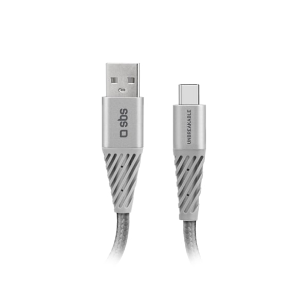SBS TECABLE UNRETCK, 1,5 m, USB A, USB C, hopea