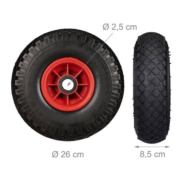 Skottkärra hjul 2 st.