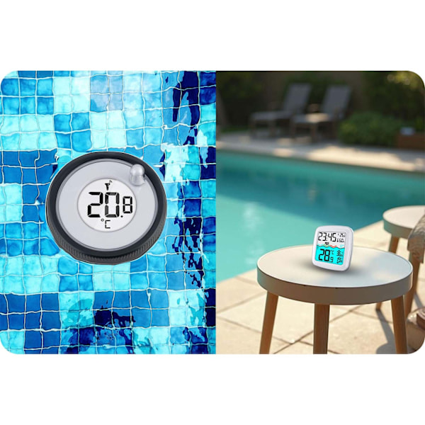 Väderstation med poolsensor BD-913 vit