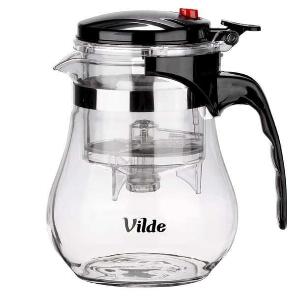 Glastekande med infuser, 1,15L borosilikat