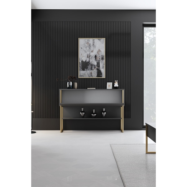Kommode Luxe - guld, antracit