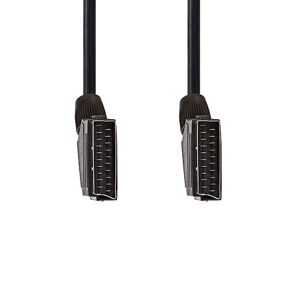 SCART-kaapeli | SCART Uros | SCART Uros | Niklattu | 480p | 1.50 m | Pyöreä | PVC | Musta | Label