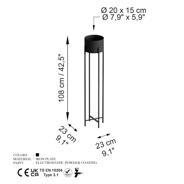 Dekorativ gryde GED-024