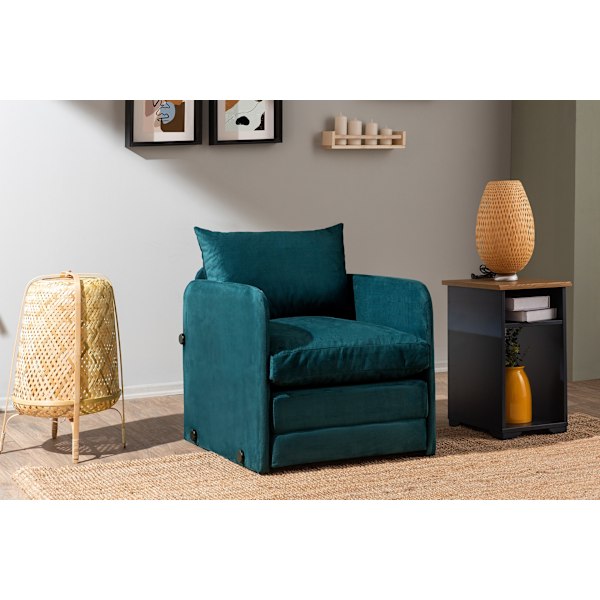 1-sædet sovesofa Saga Single - Petrol Green