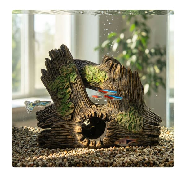 Akvarietræstammeornament – ​​Polyresin skjulested