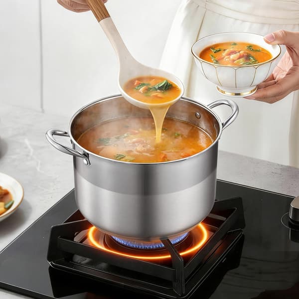 Rostfri gryta 11,4 l, glaslock, induktion