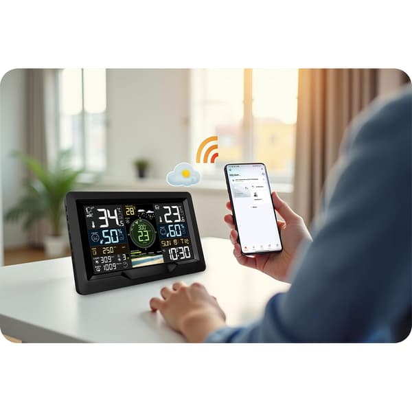 Vejrstation med vind- og regnsensor BD-914 sort