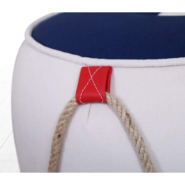 Pouffe Fora v3 - sininen, valkoinen