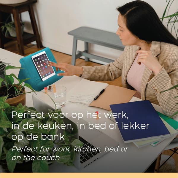 Tabletpudeholder – Grøn, multivinkel memory foam