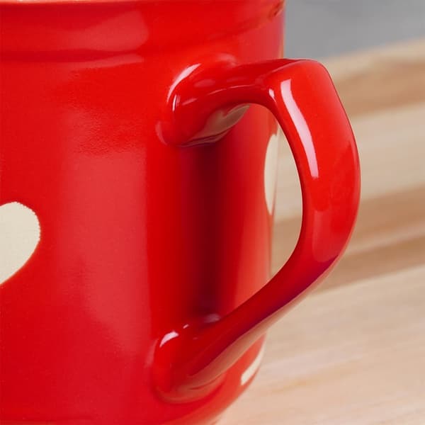 Stort keramikkrus med hank til kaffe og te