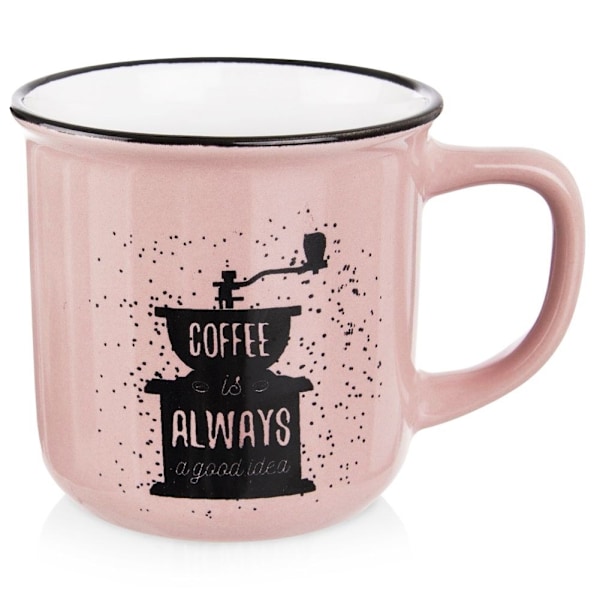 Pink keramisk kop til kaffe og drinks - Unikt design
