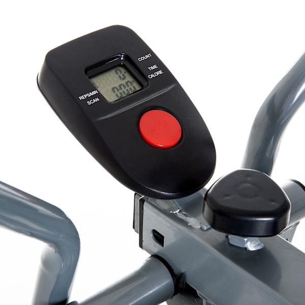 Cross Trainer Ellipsetræner Ergometer Motionscykel Med Lcd Display, Stål, Sølv, 96X60X152Cm