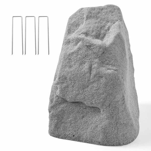 Faux Rock-skydd för brunnspump, medium HDPE grå