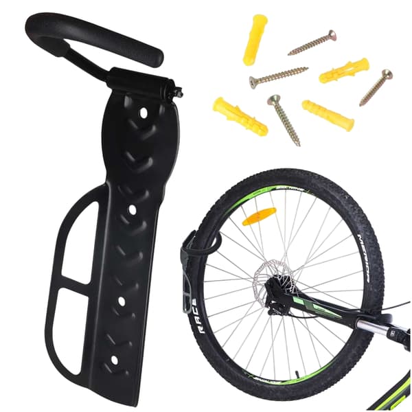 Cykelställ för väggmontering, hopfällbar vridkrok, stål, 25 kg