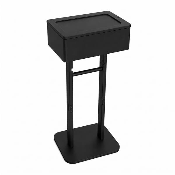WC-paperiteline säilytyshyllyllä – musta bambu