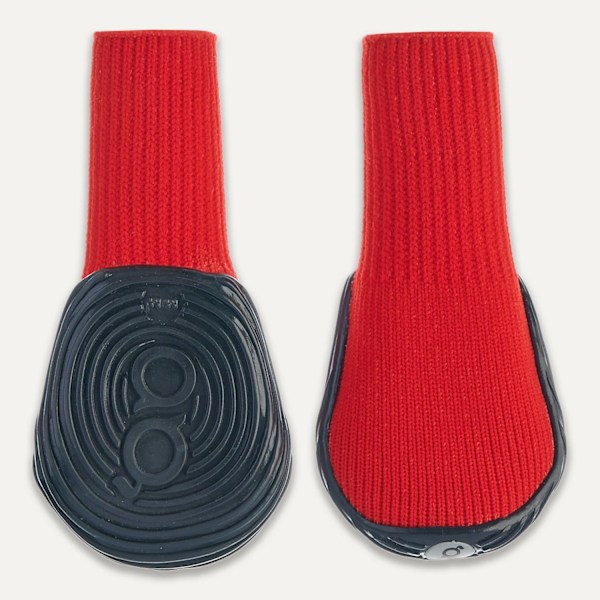 Gooeez Regular Dog Boots (2-pak) L Rød/Sort