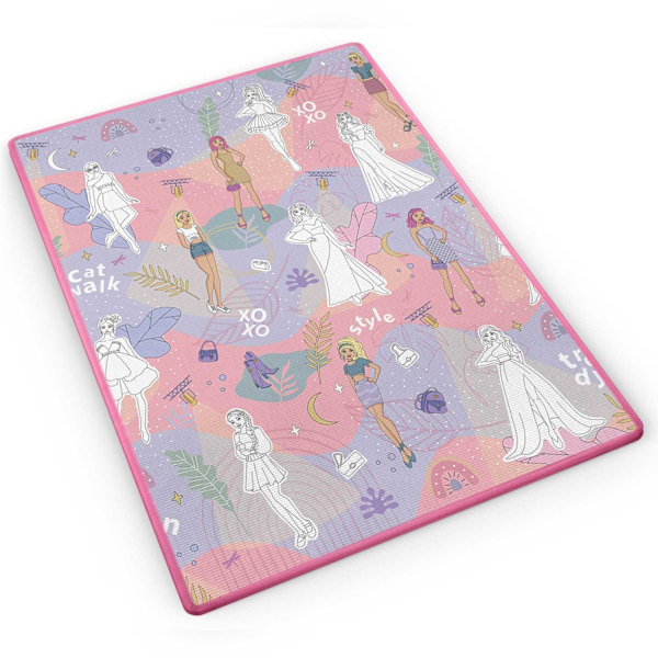 Färgglad och hoprullbar skummatta för barn, 120 x 90 x 0,3 cm - Ricokids RK-344